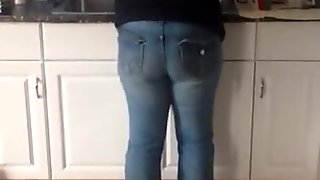 Wife's ass in jeans
