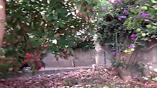 Fucking me in the garden for the voyeurs o my livecam