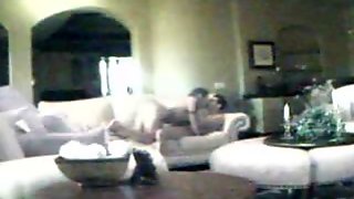 Cheating Housewife Caught On Sofa By Hidden Camera