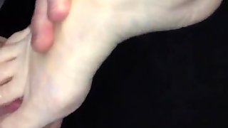 Ameture toe sucking &_ footjob by wife