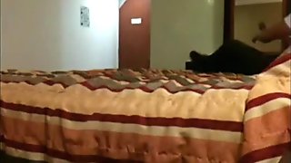 Horny latino cheating wife fucking with lover in hotel room